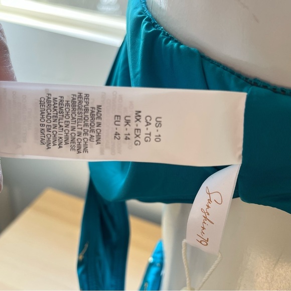 NWT Sunshine 79 Teal Constellation Two Piece Bikini Set Women's Size 10 - Picture 10 of 11
